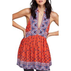 Free People Charlotte sleeveless blouse with plunging neckline